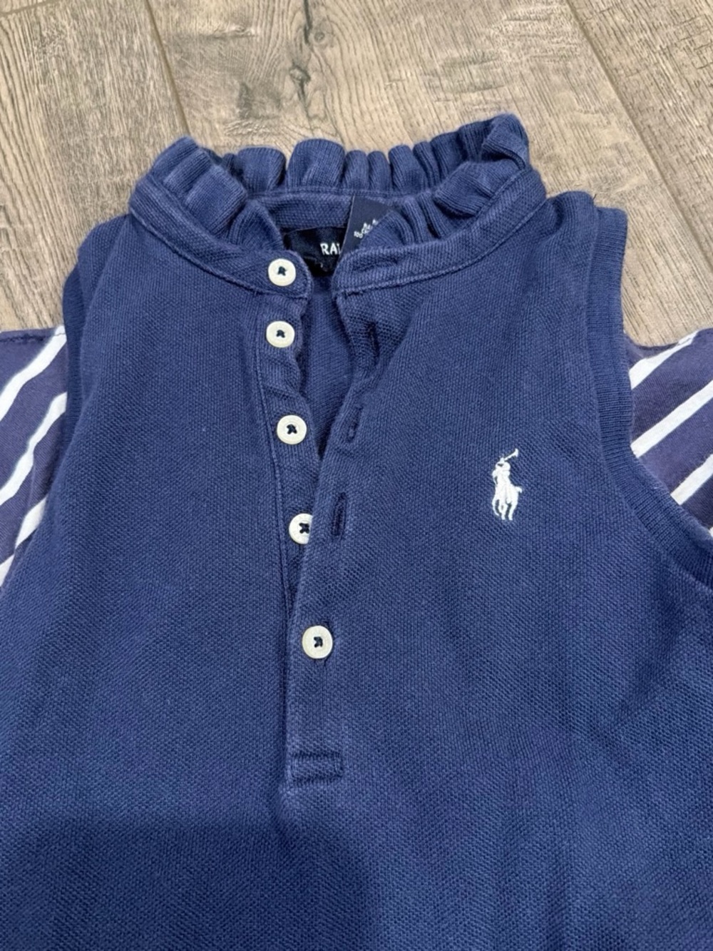 Polo by Ralph Lauren Navy Sleeveless Polo Dress with White Pony Logo